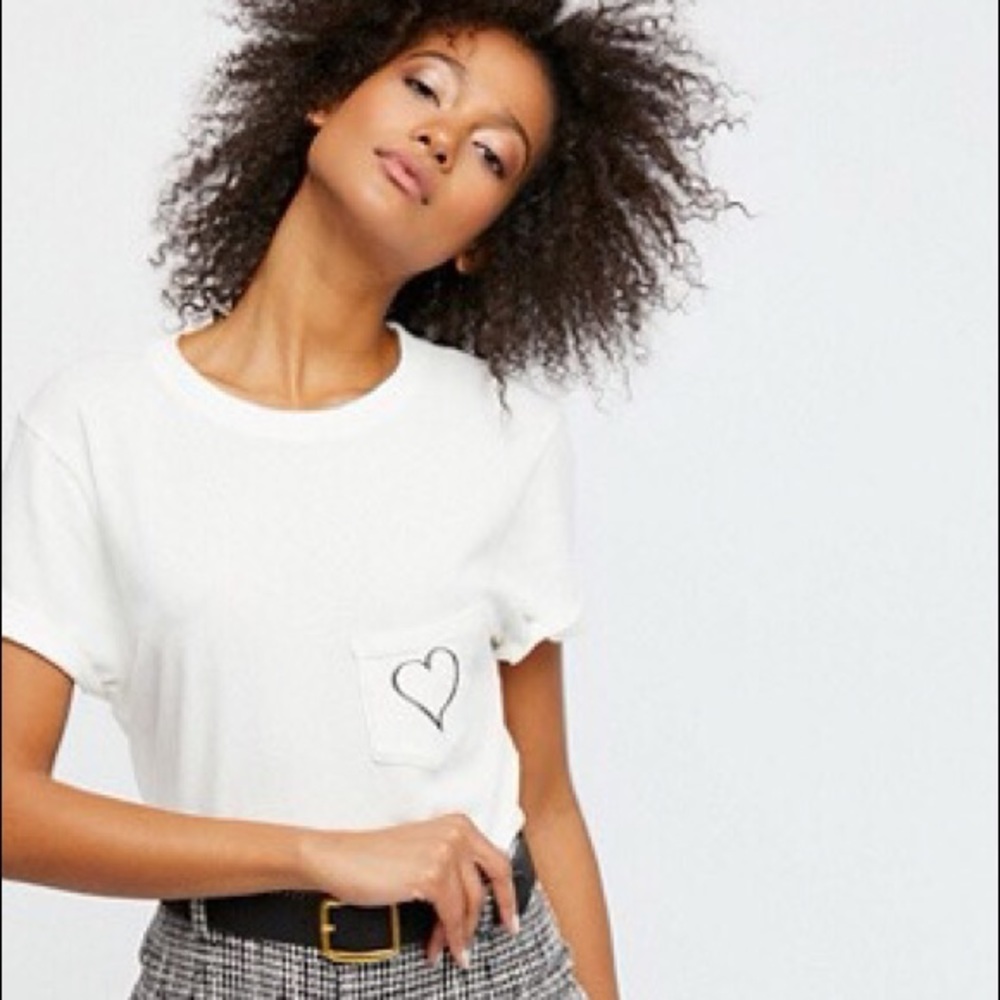 FREE PEOPLE Marker T w/ HEART